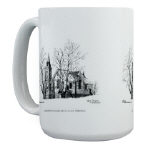 St. Andrews Presbyterian Church Stirling Ontario Canada Pen and Ink 15oz Mug by NANCE
